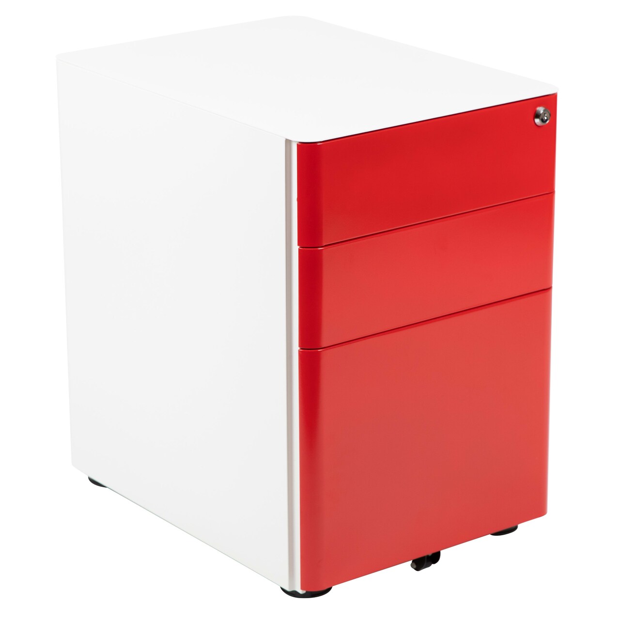 Emma and Oliver Modern 3-Drawer Mobile Locking Filing Cabinet Storage Organizer